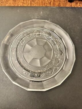 Clear Pressed Glass Decorative Plate